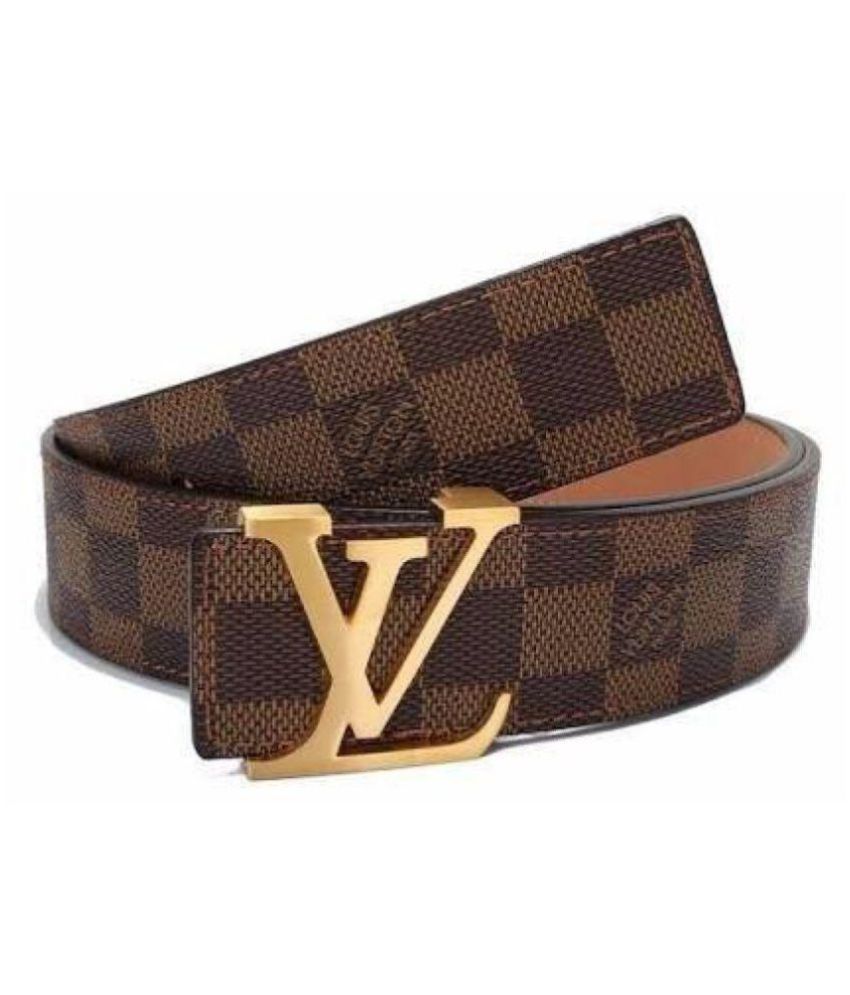 Louis Vuitton LV Brown Leather Casual Belt - Pack of 1 - Buy Louis ...