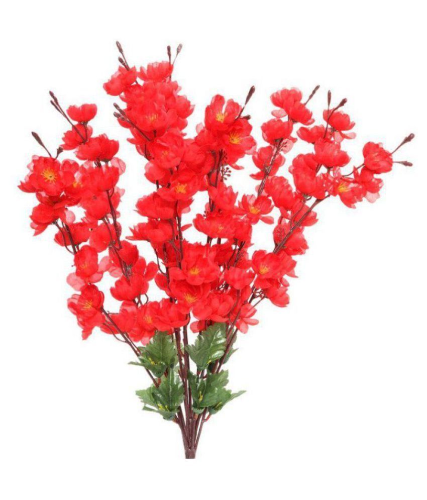 MIRO Orchids Red Artificial Flowers Bunch - Pack of 2: Buy MIRO Orchids ...