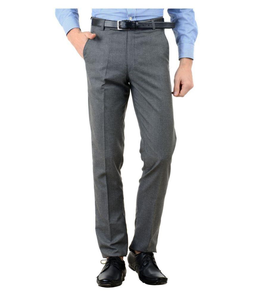 slim fit pleated trousers