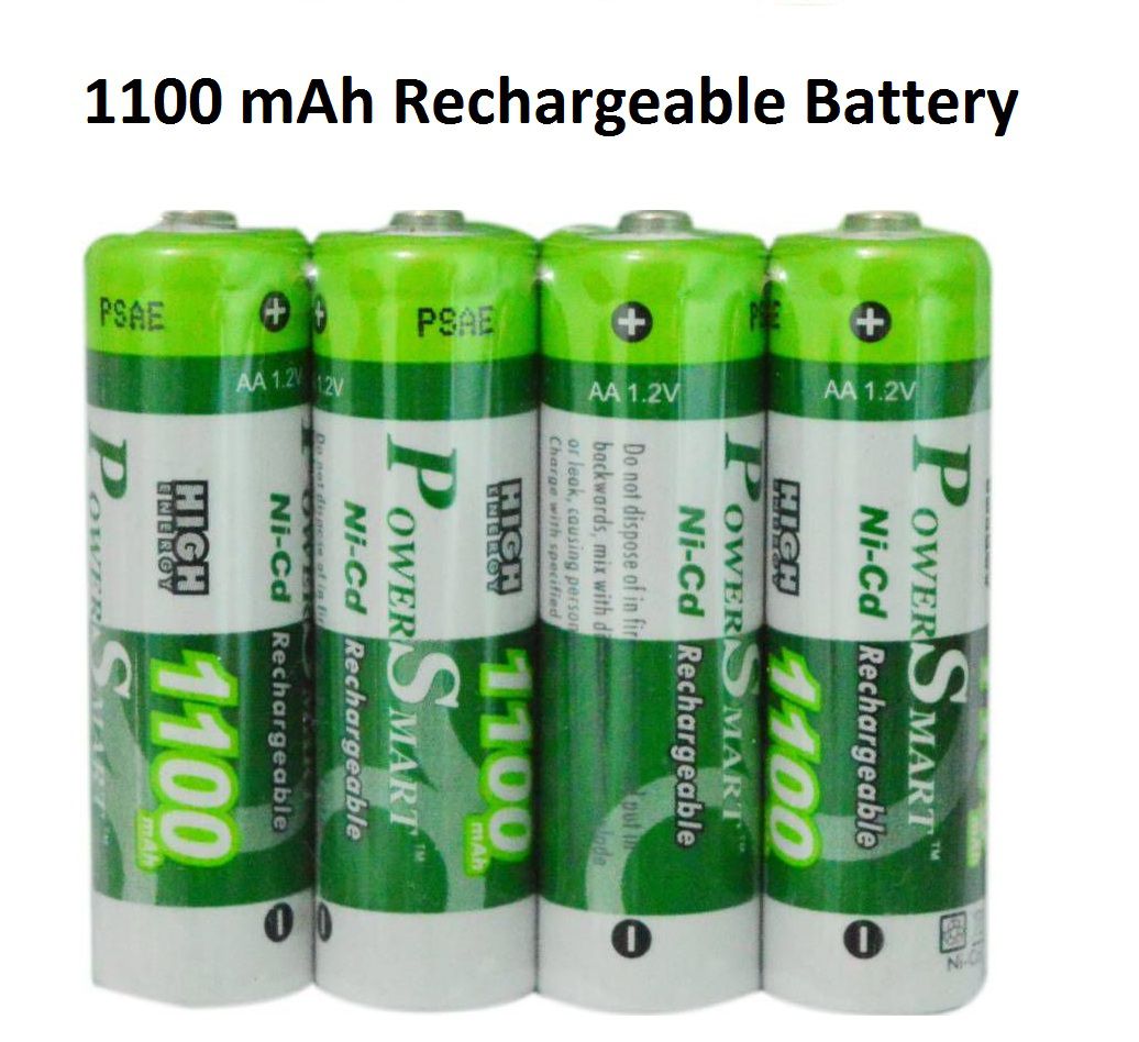     			Power Smart 1100 mAh AA NICD Rechargable Battery- Pack of 4