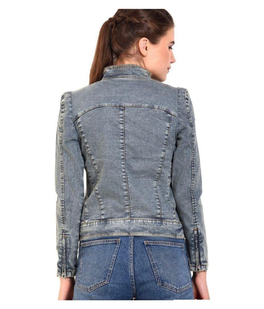 denim ethnic jacket