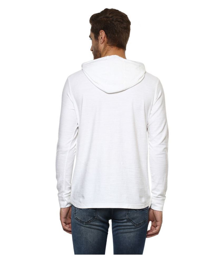 mufti white hooded shirt