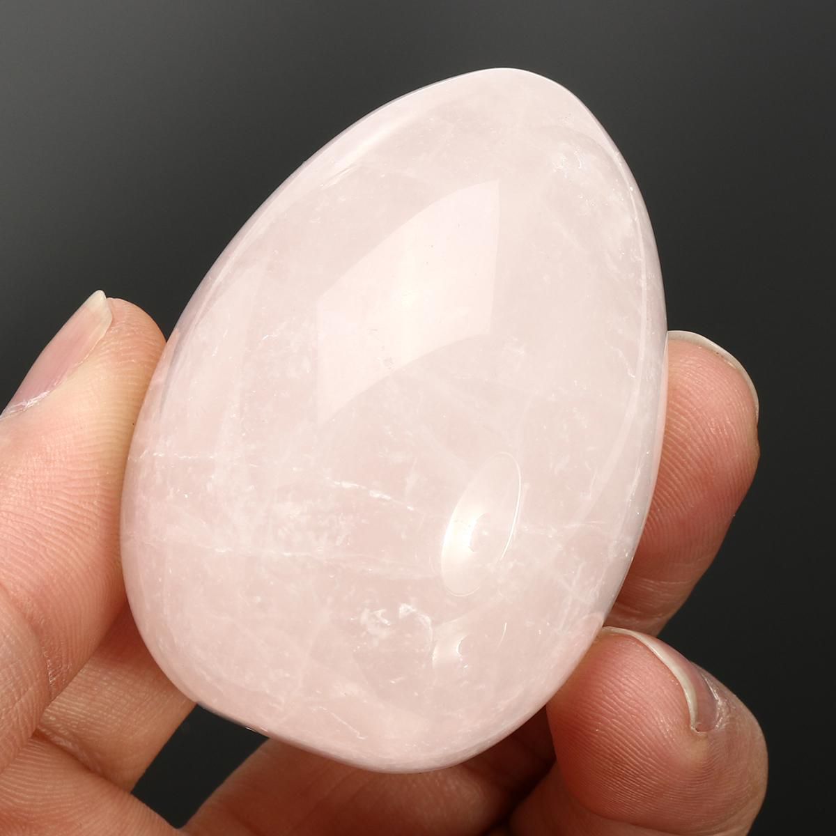Natural Rose Quartz Crystal Egg Ball Kegel Exercis Stone Magic Sphere Healing