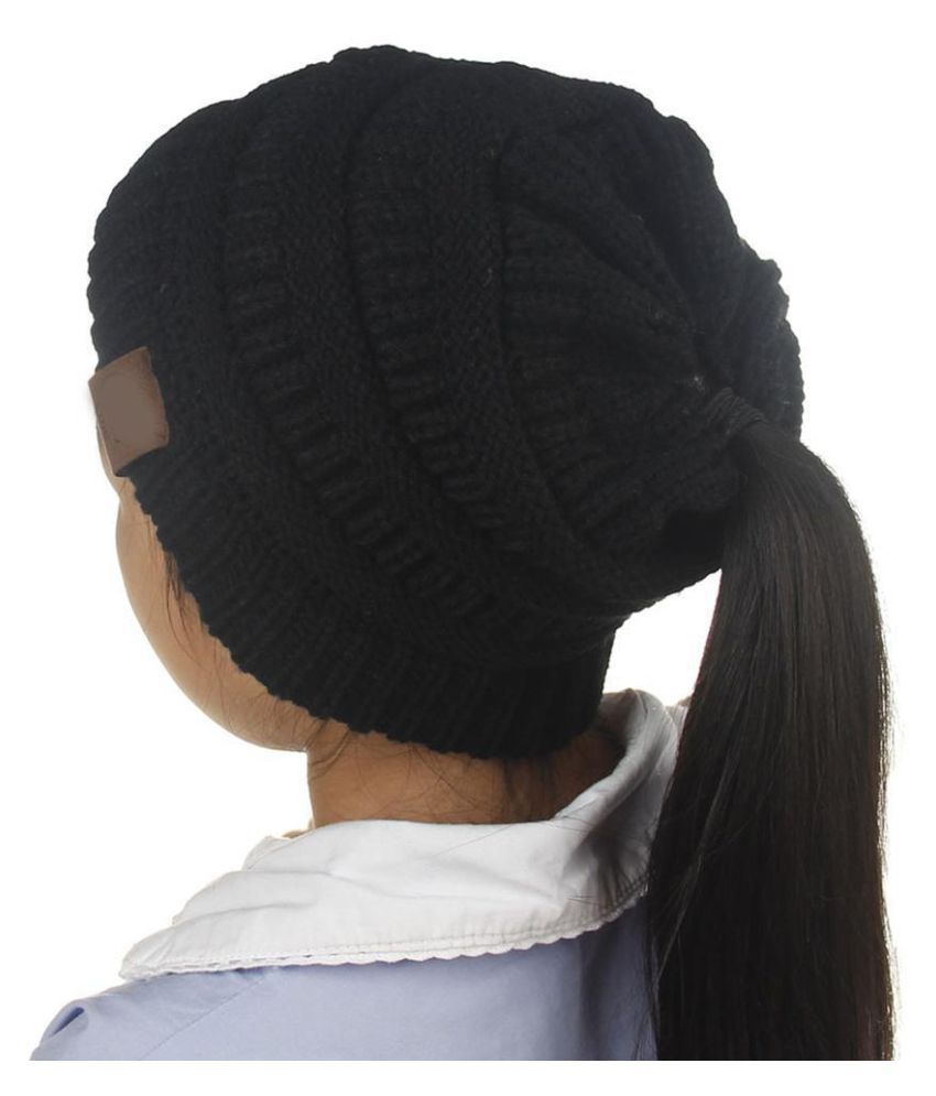 winter cap with hair