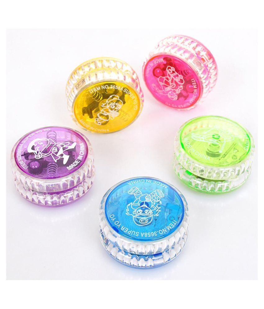 New Plastic Clear Light Up YoYo Balls Professional Yo-yo Children Adult 0023 