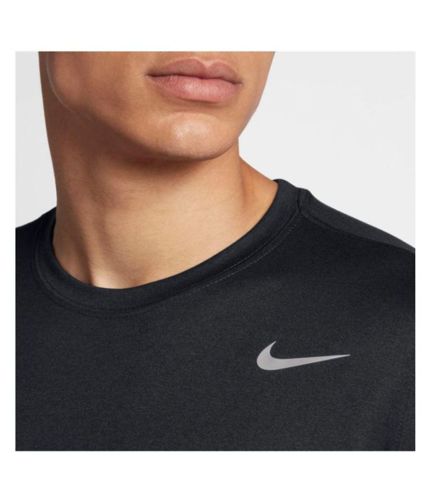 Nike Black Polyester Lycra Jersey - Buy Nike Black Polyester Lycra ...