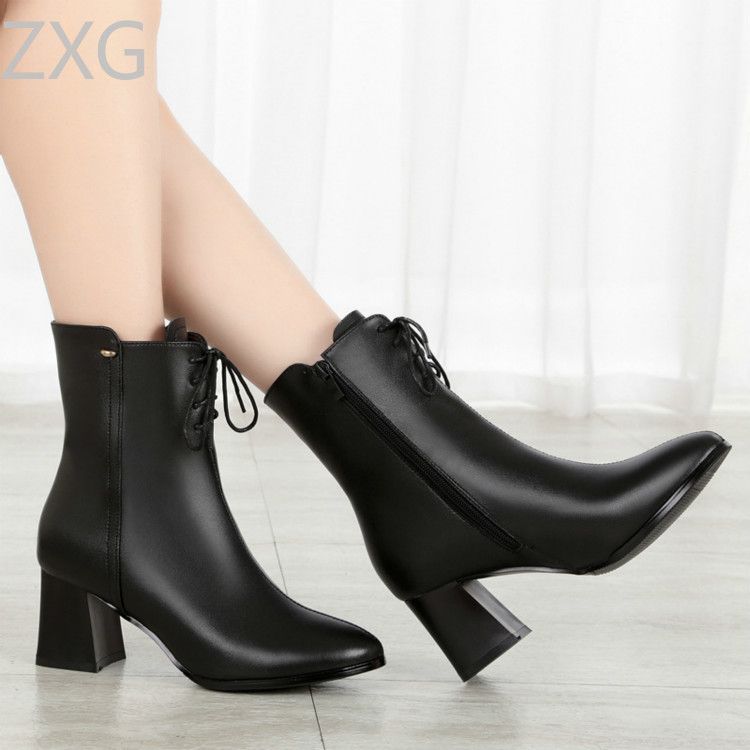 ankle length boots for ladies heels