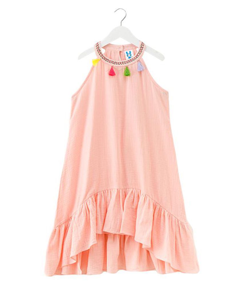 Soft Cotton Toddlers Girls Kids Sleeveless Casual Summer Beach Dress For 4y 15y Buy Soft Cotton Toddlers Girls Kids Sleeveless Casual Summer Beach Dress For 4y 15y Online At Low Price Snapdeal