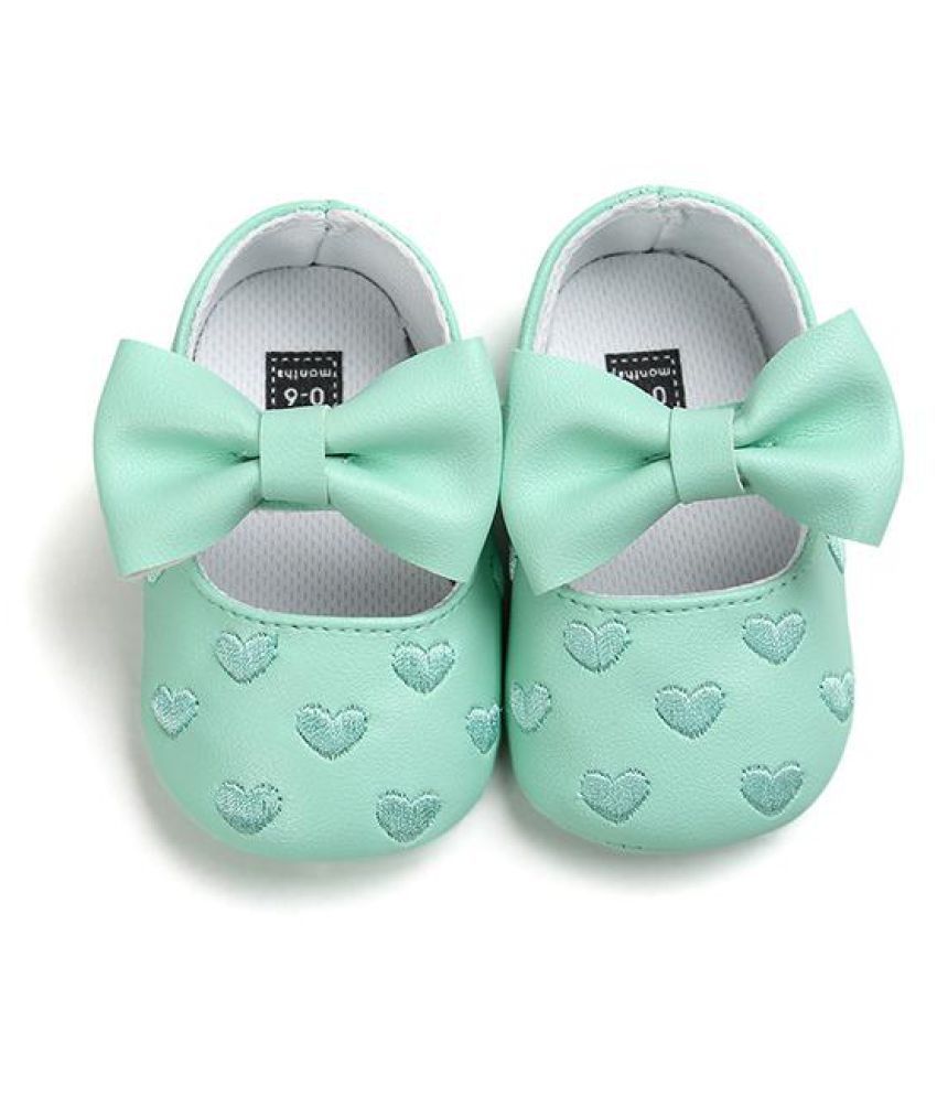 Newborn Baby Girls Shoes Bebe First Walkers Princess Big Bow Heart