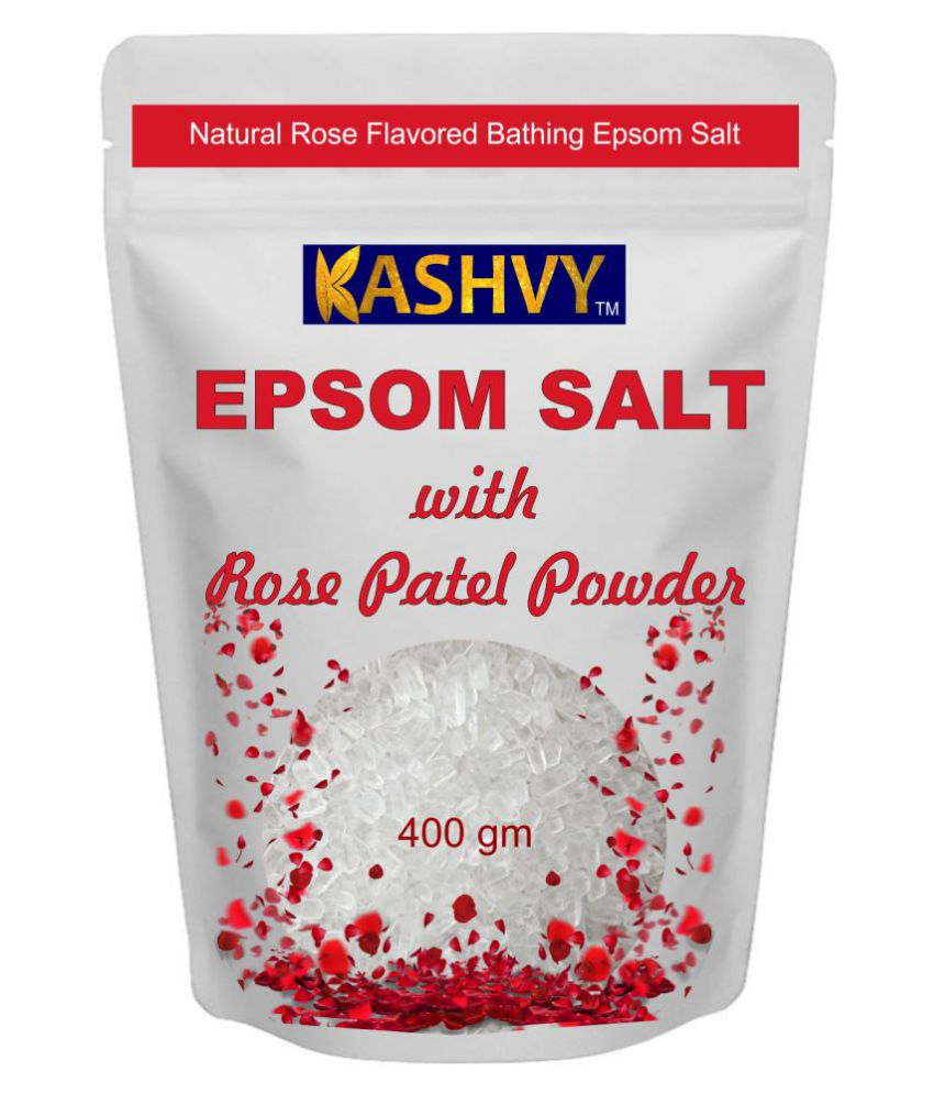 Kashvy Epsom Salt Fine Rose Petal 400 gm