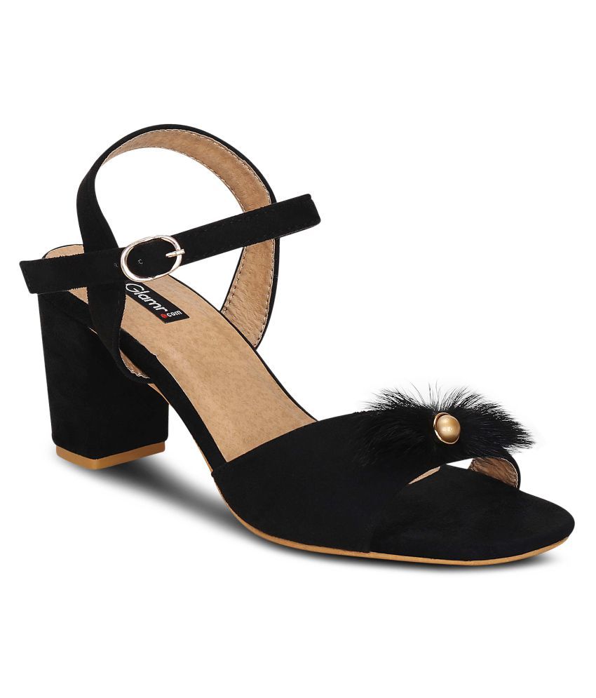 black block heels size 5