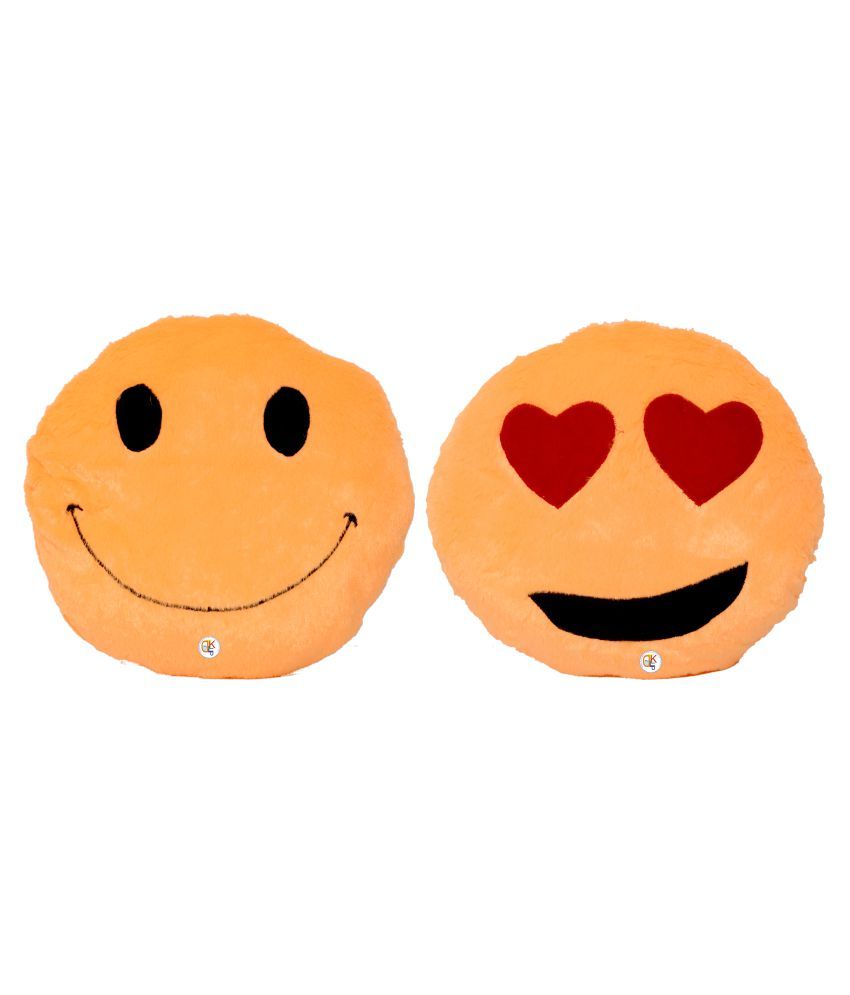 Combo Of Smile and Heart Eyes Emoji stuffed soft toy cushion pillow for boy, girl Buy Combo Of