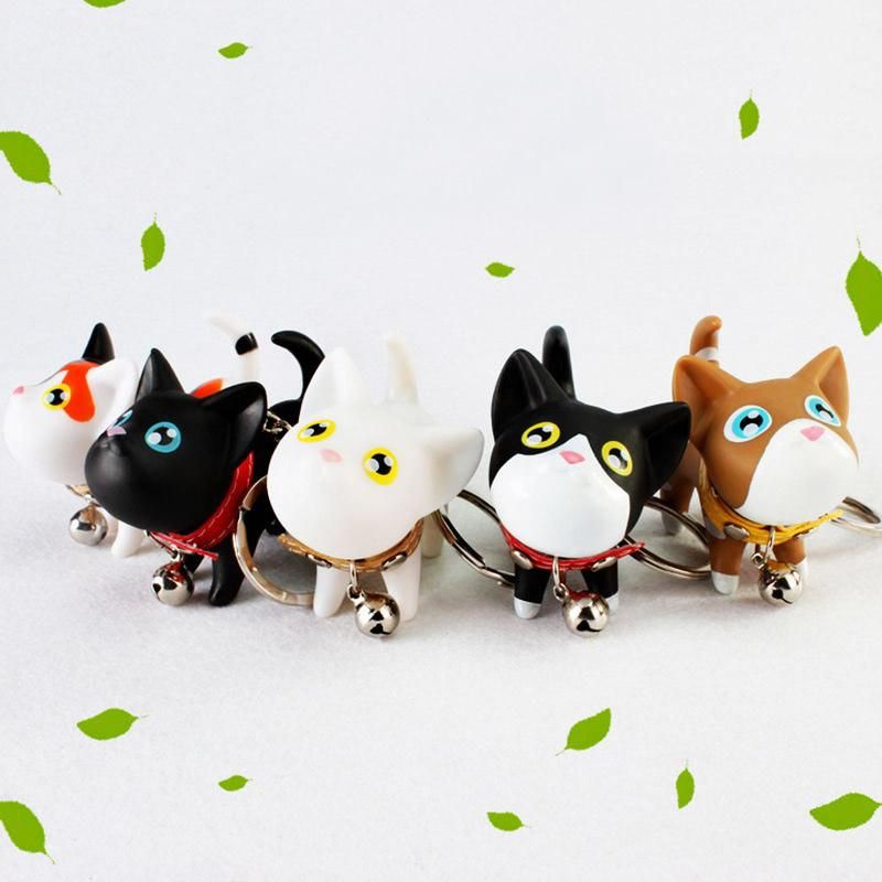 Cute Bells Necklace Cats Pets Key Rings Key Chains Women Men Jewelry