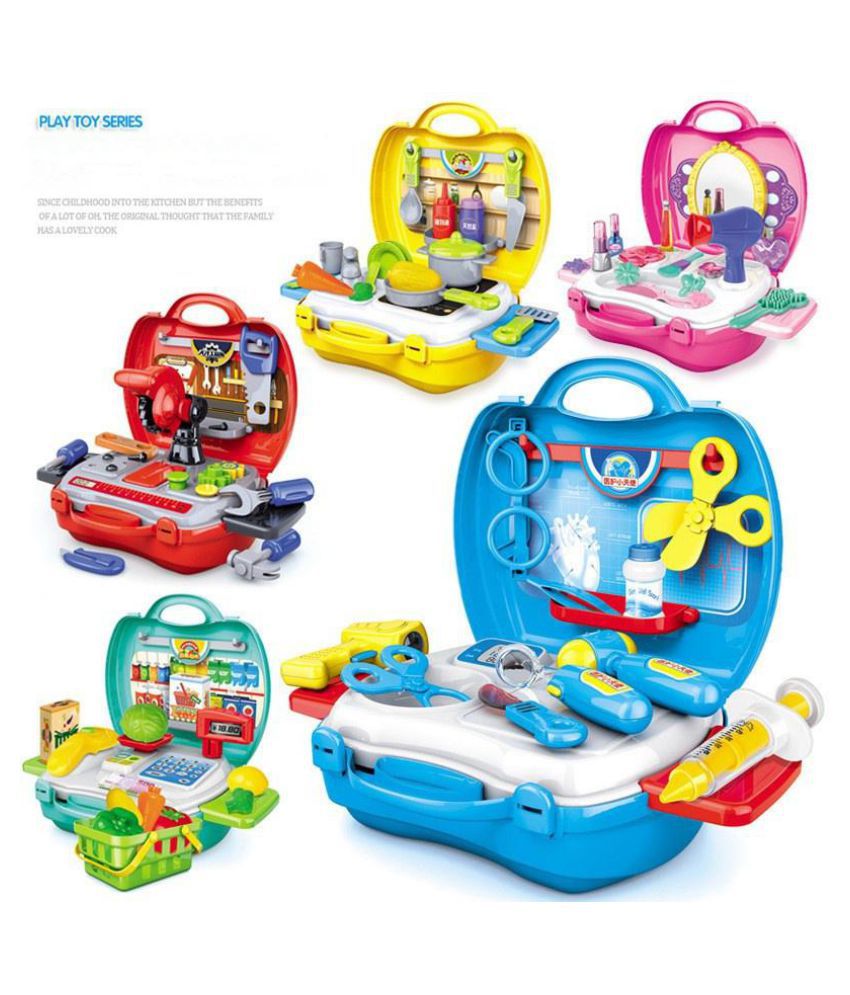 Children DIY Play House Toy Role Play Toy Set Kids Gifts Pizza Kitchen Cooking 