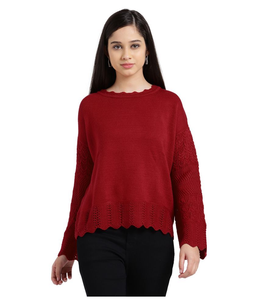 Buy Zink London Woollen Red Pullovers Online at Best Prices in India - Snapdeal