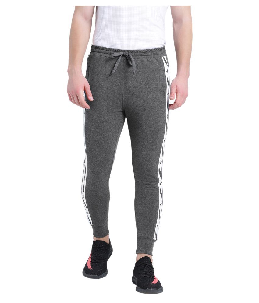 grey cotton track pants