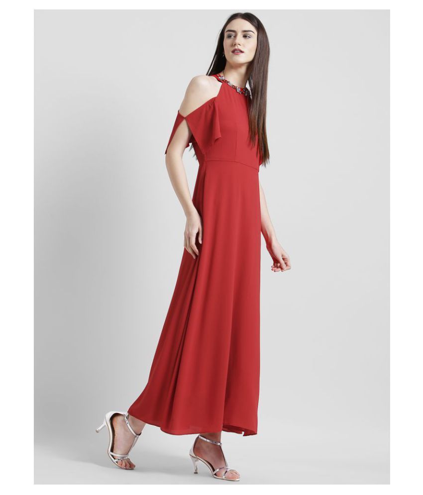 zink london red maxi dress