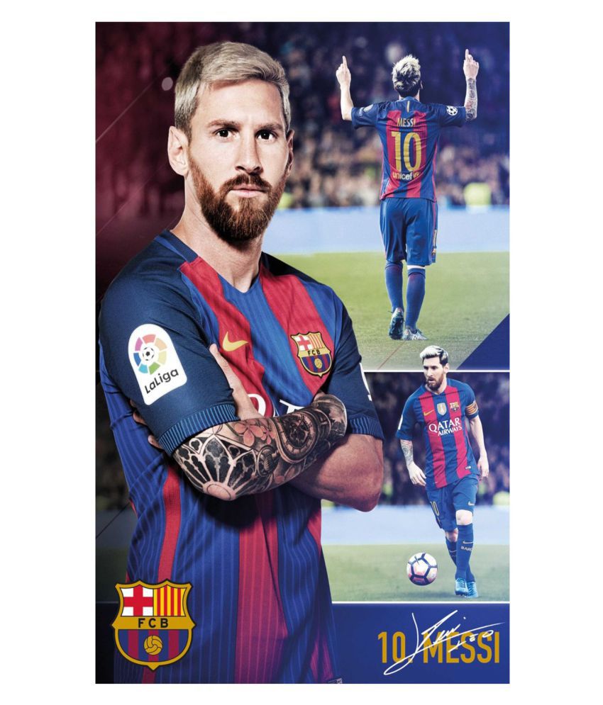 HK PRINTS Lionel Messi Wall Sticker for Room Sports Sticker ( 45 x 30 ...
