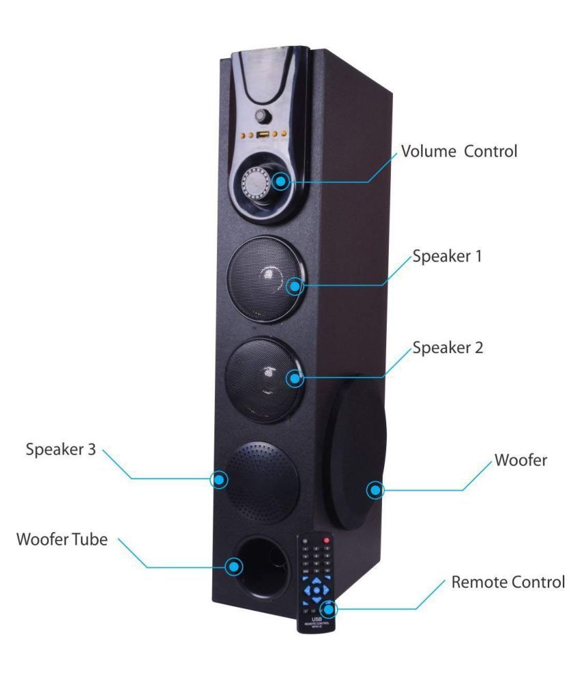 zoom star tower rechargeable speaker