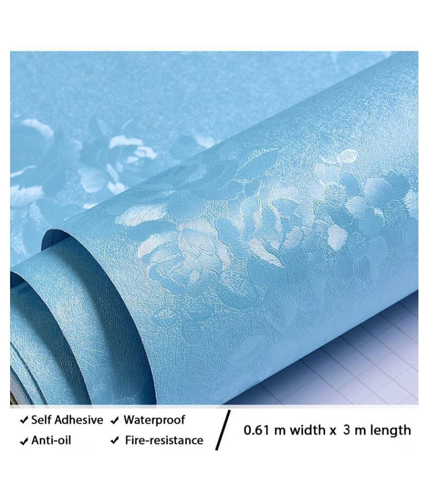 WolTop Wall Stickers Wallpaper Embossed Self Adhesive Floral Sticker ( 300 x 61 cms ) Buy