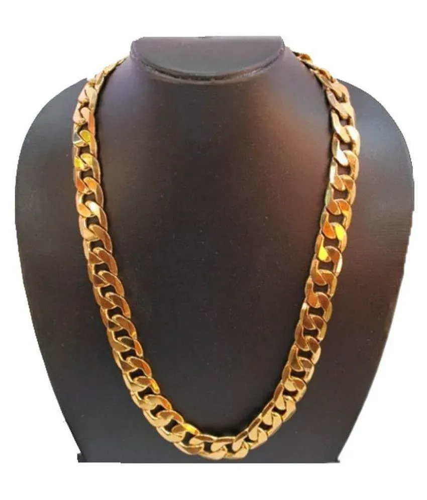 Stylish Fashionable Golden Chain Sachin Design Gold plated Brass