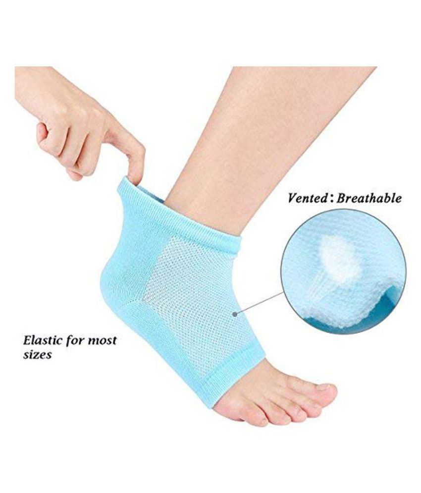 BAWALY Silicone Gel Heel Socks With Gel Pad Foot Protector Free Size ...