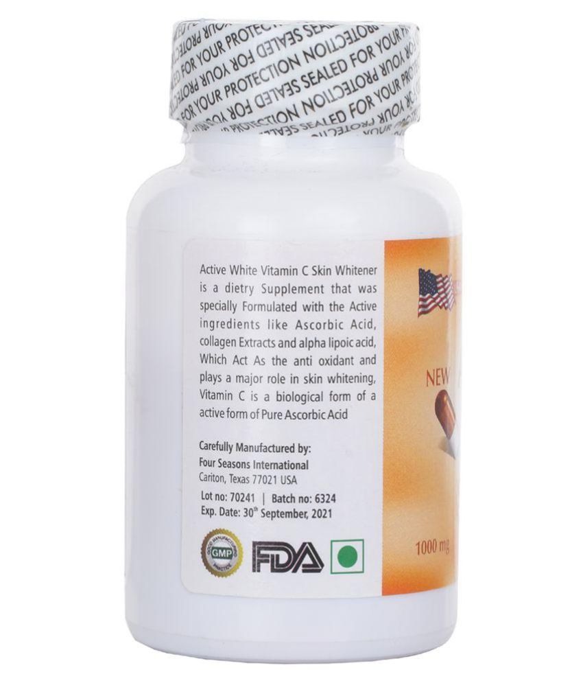 Gima Active White Vitamin C Skin Whitening Capsules: Buy ...