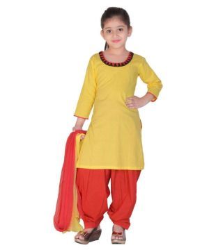 Kids Patiala Suit With Dupatta Girls Patiala Suit Kids Salwar