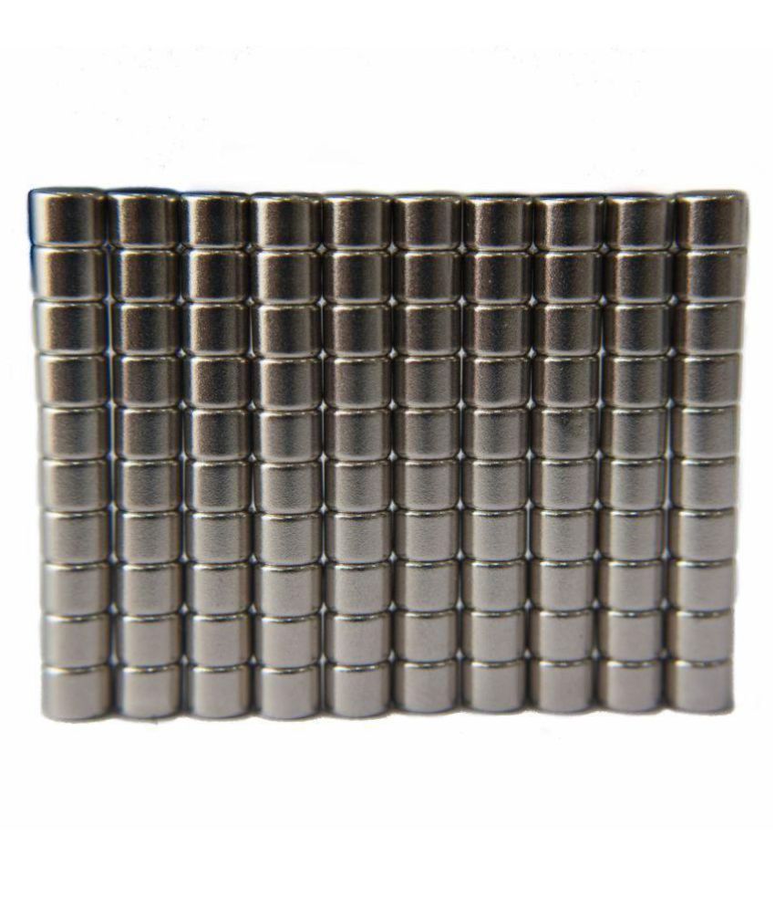     			Triomag 100pcs of Small 4mm Round x 3mm Thick Disc shaped Multi purpose Hobby magnets , For Art and Crafts