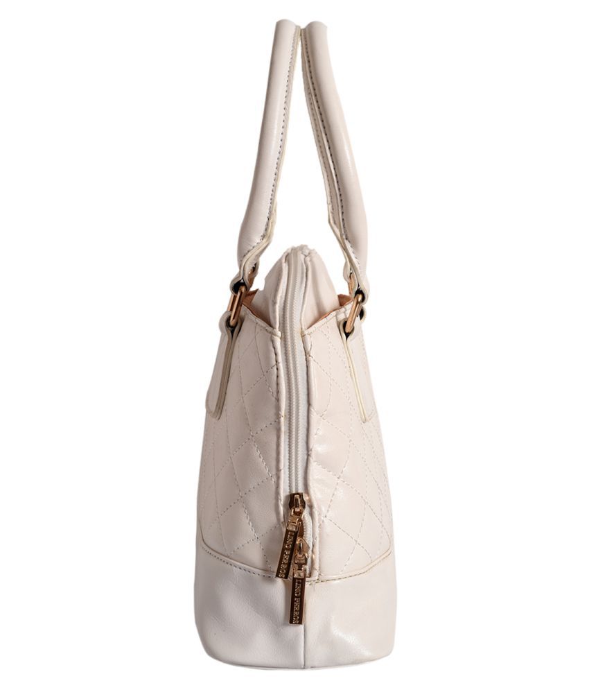 Lino Perros White Faux Leather Shoulder Bag - Buy Lino Perros White ...