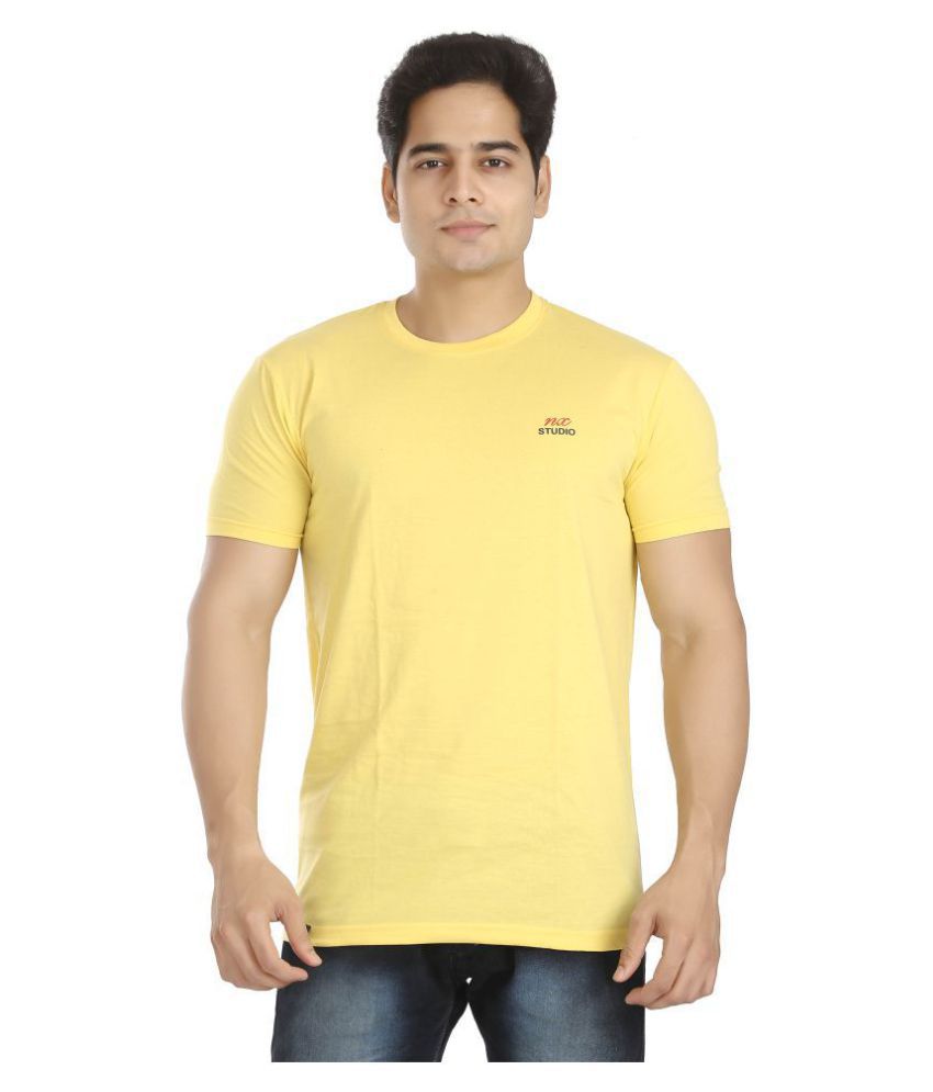     			Awack Yellow Half Sleeve T-Shirt