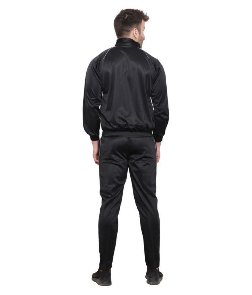 black nylon tracksuit