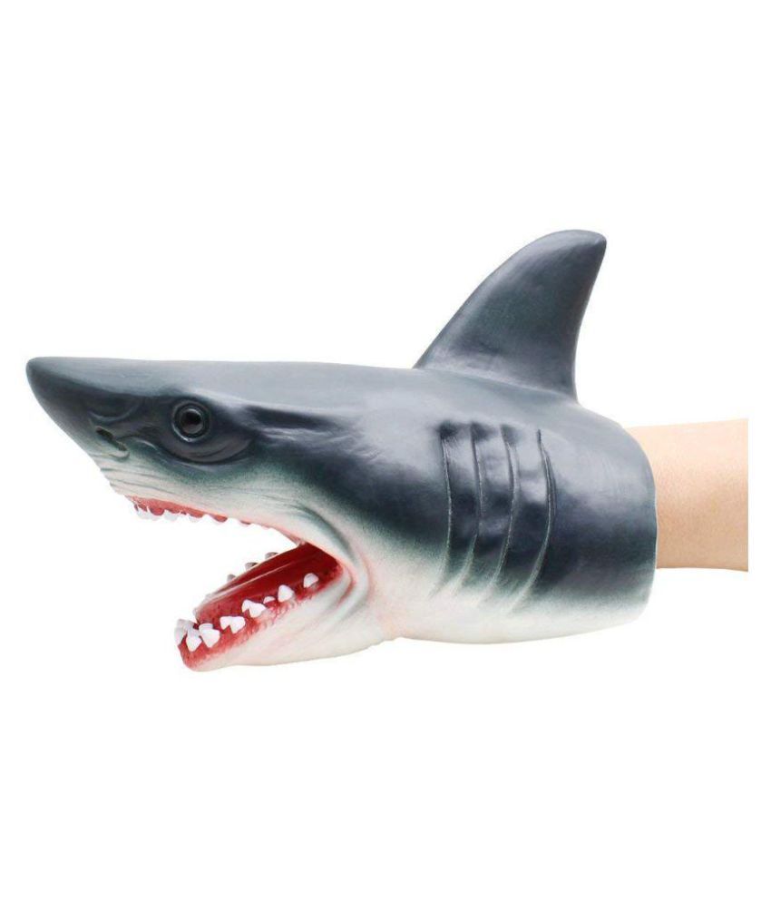 Webby Shark Hand Puppet for Toddlers,Soft Rubber Realistic Shark Toys ...