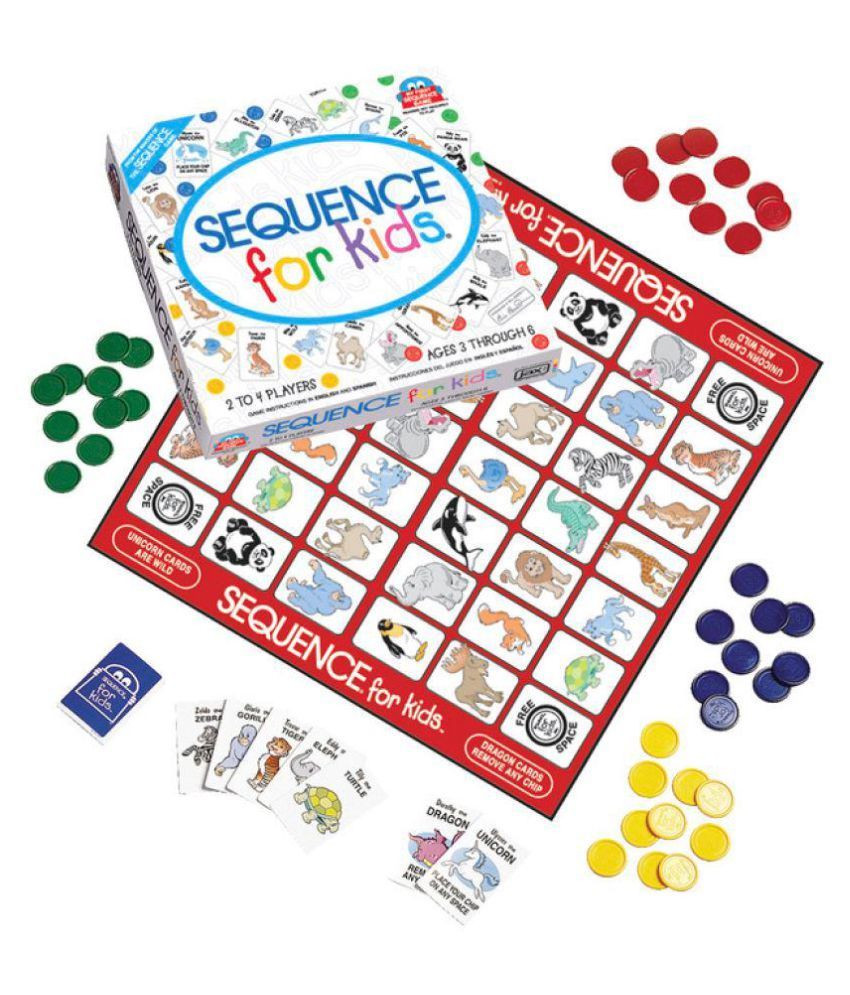 Sequence For Kids Strategy Board Game Buy Sequence For Kids Strategy 