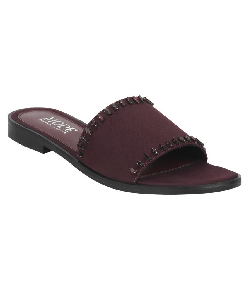 Mode By Red Tape Maroon Flats Price in 