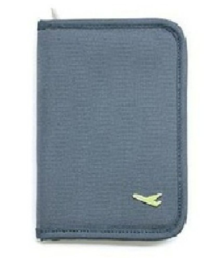 Everbuy Nylon Grey Short Passport Holder Nylon Grey Passport Holder