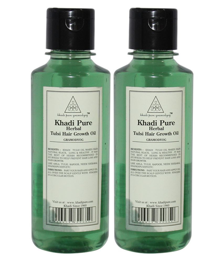Khadi Pure Herbal Tulsi Hair Growth Oil 420 Ml Pack Of 2 Buy