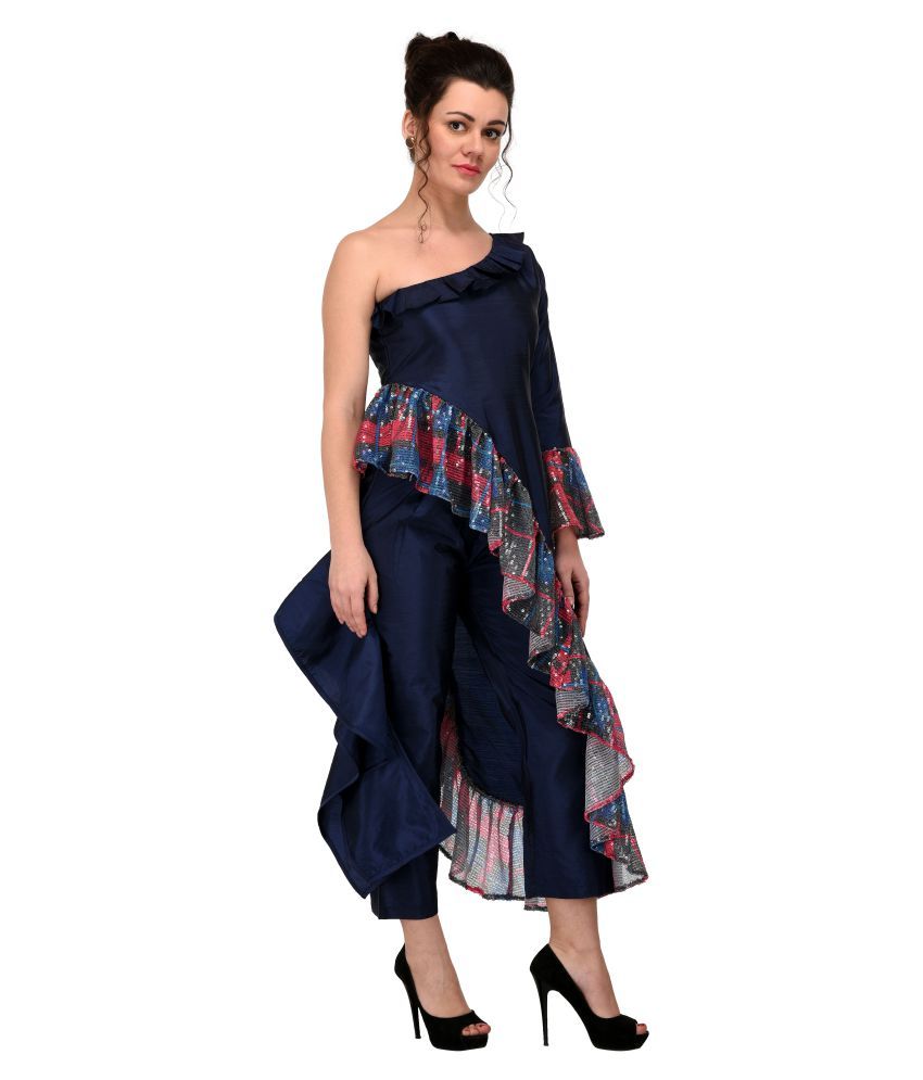 satin asymmetrical top