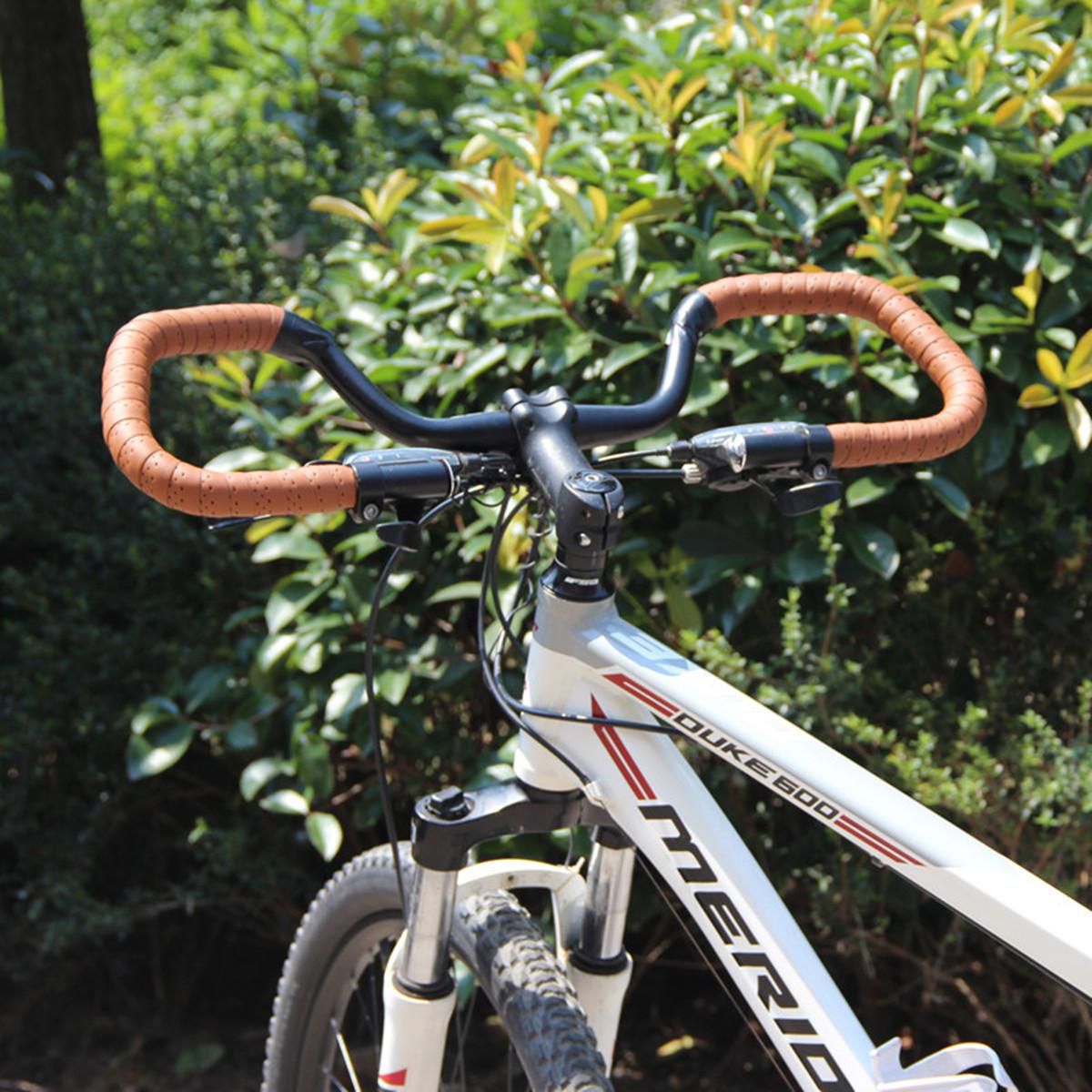2 Bar Plug 2Pcs Bike Cycling Road Bike Sports Handlebar Tape Faux Leather Wrap