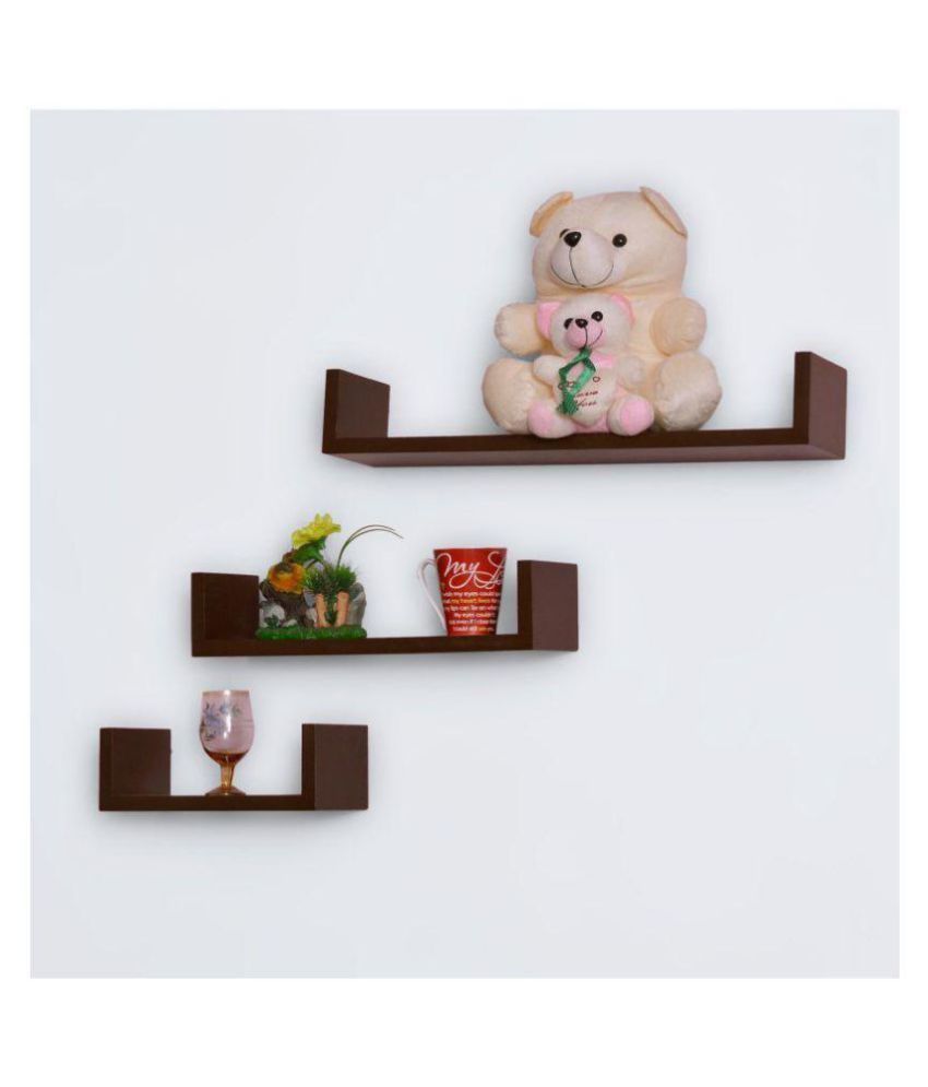 fabulo Floating Shelves Brown MDF Pack of 3 Buy fabulo Floating