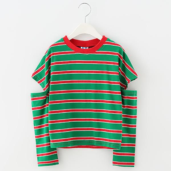 green and red striped shirt