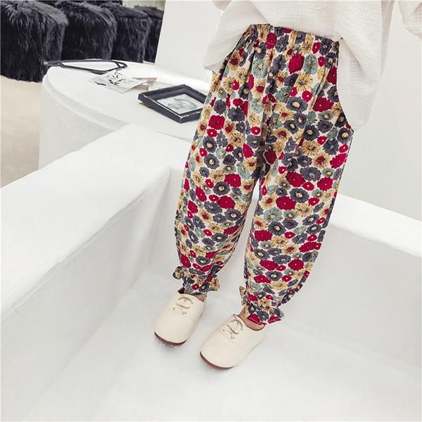 girls floral pants