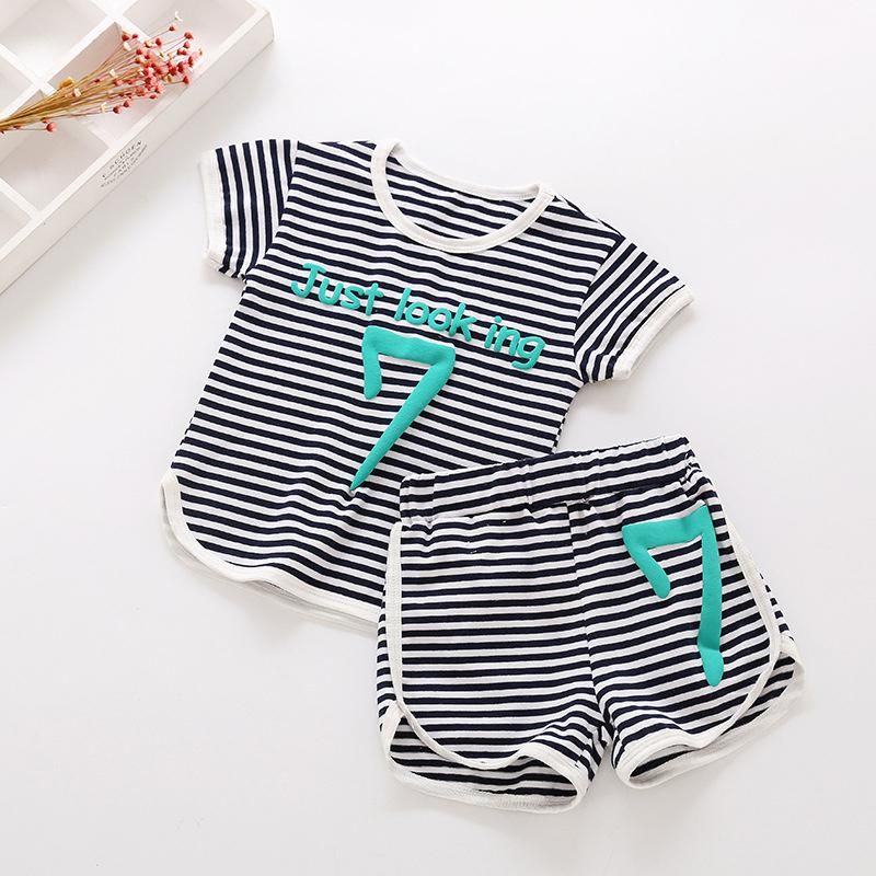 Unisex Stripe Kids Boys Girls Short Set For Casual Sport Home Wear Sleep Pajamas Buy Unisex Stripe Kids Boys Girls Short Set For Casual Sport Home Wear Sleep Pajamas Online At