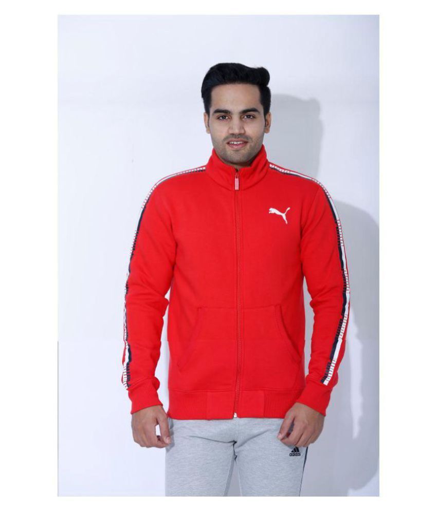 puma red sweat jacket