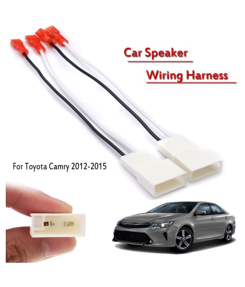 Pair Car Stereo Speaker Wiring Harness Plug Cable Adapter for Toyota Camry 2012 2013 2014 2015