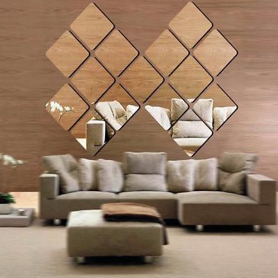 40pcs Self Adhesive Mirror Tiles, Decorative Mirror Tiles