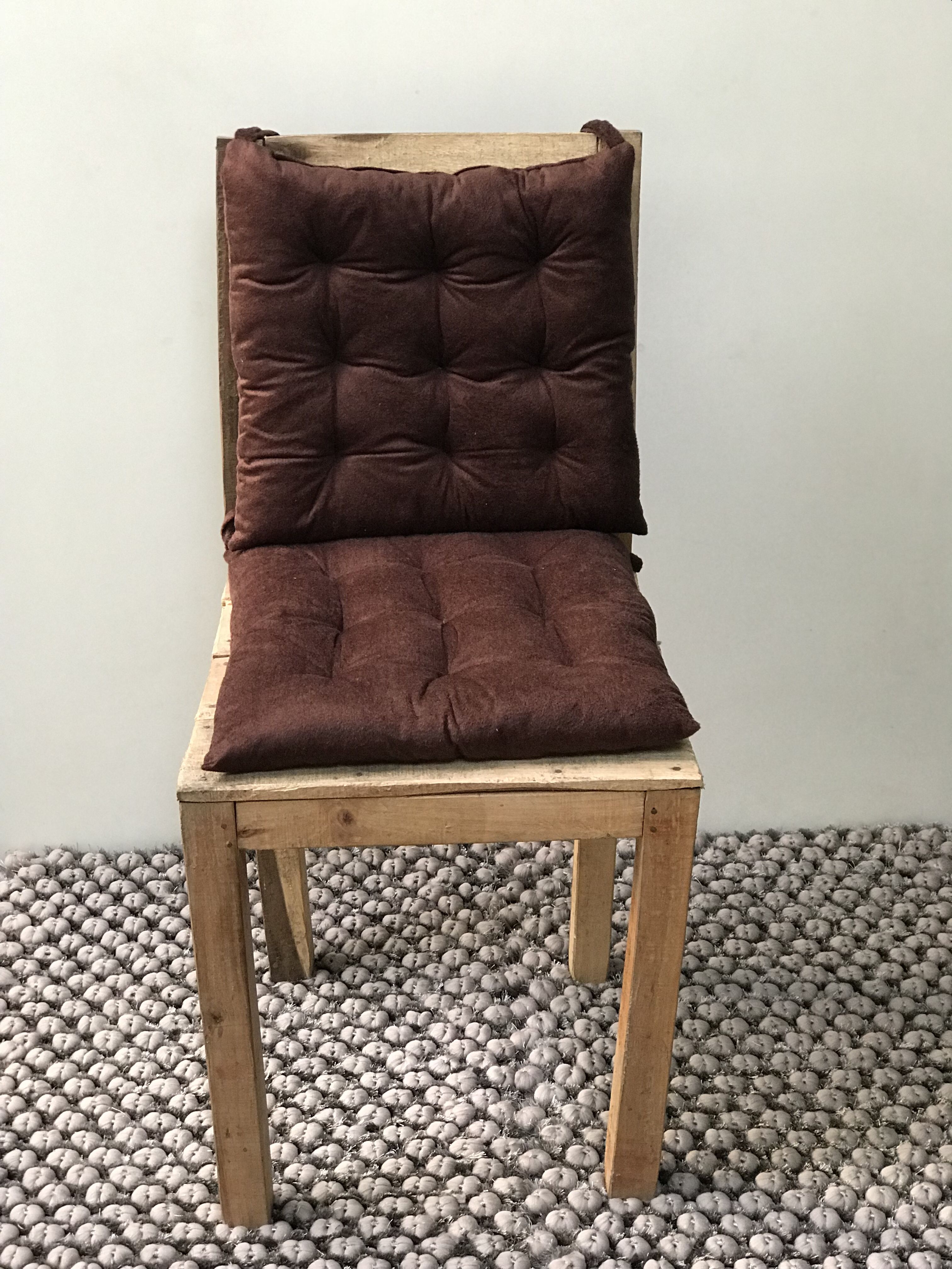 My House Set Of 2 Brown Velvet Chair Pads Buy Online At Best