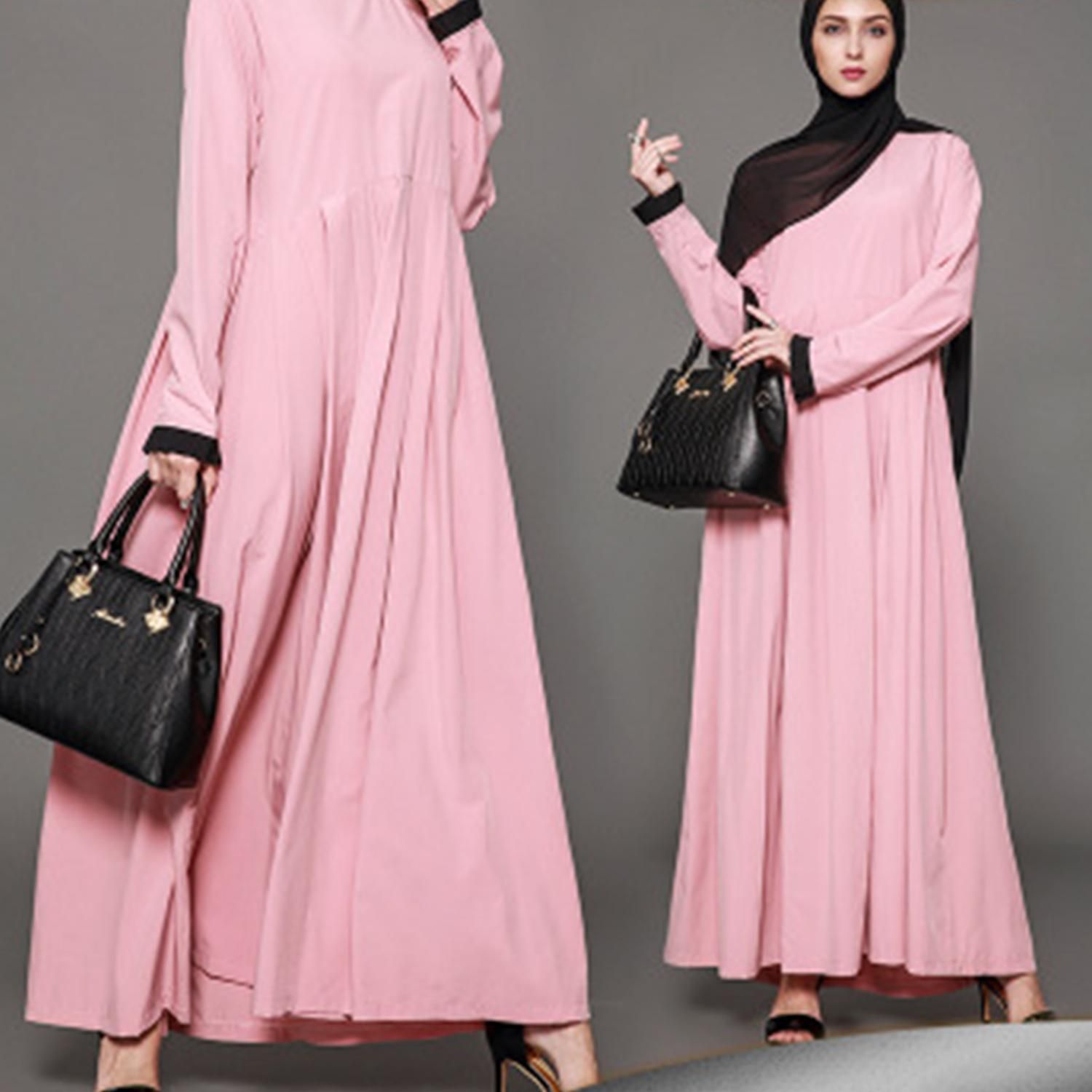 Women Long Sleeve Lace Islamic Long 