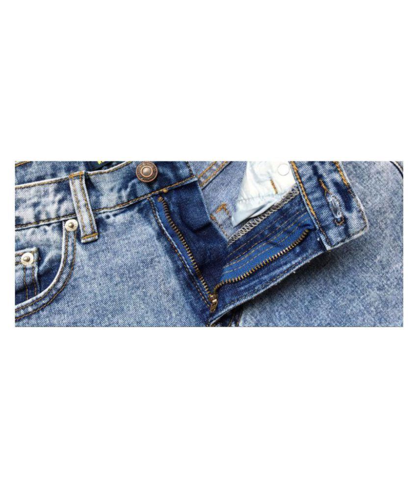loose snow wash jeans