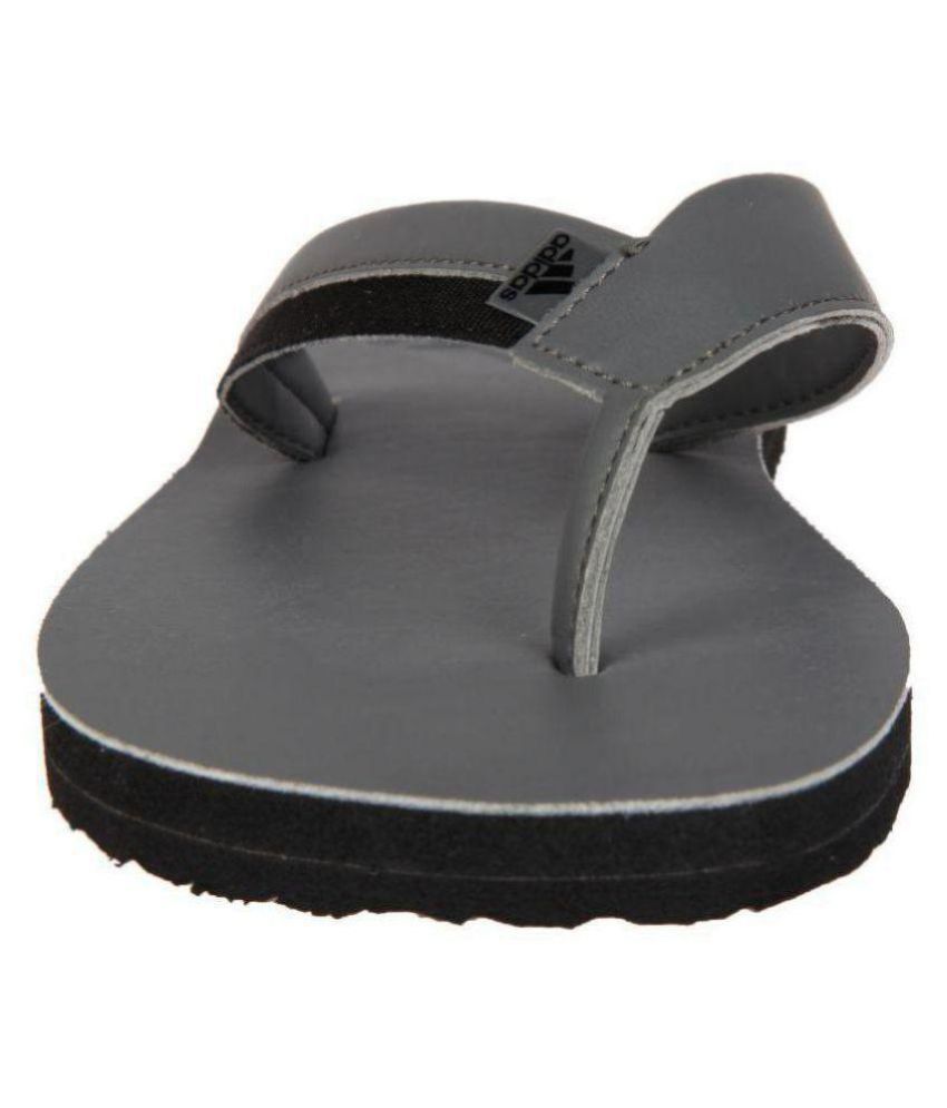 adidas gray thong flip flop